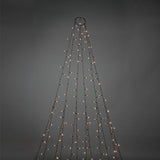 LED Frost Svart Kabel Julgransbelysning 180 cm, Amber