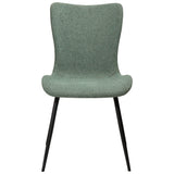 Medusa Stol Pebble Green Bouclé, Black