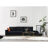Line med sidobord (320 x 102 x 84 cm) Svart Guld 4-sitssoffa