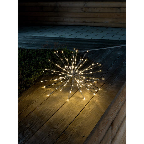 Dekorationsboll Spröt LED 40 cm Julstjärna Utomhus Silver