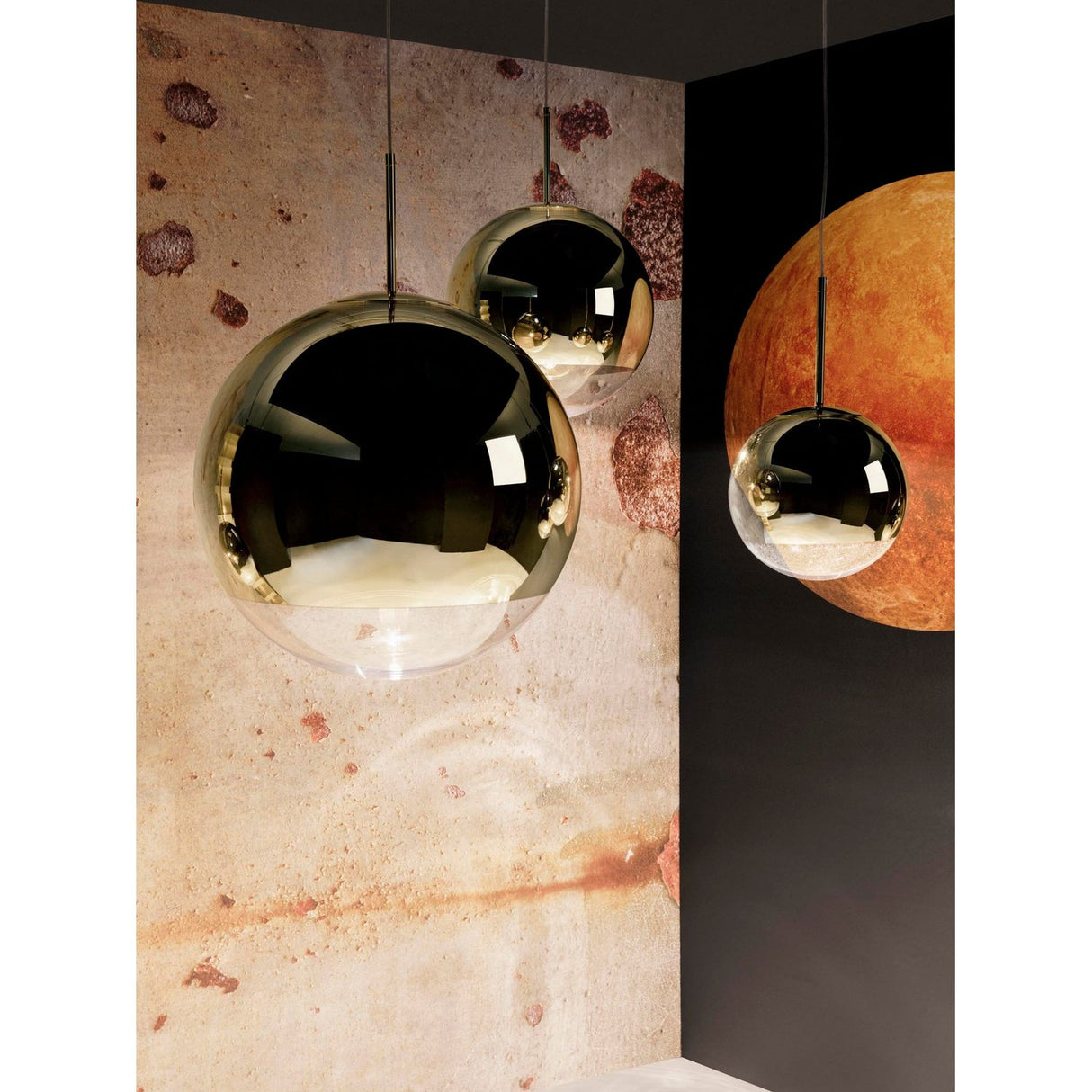 Mirror Ball Pendellampa LED Gold, 50 cm