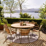 Ellen Matgrupp 150 cm Teak/Grön