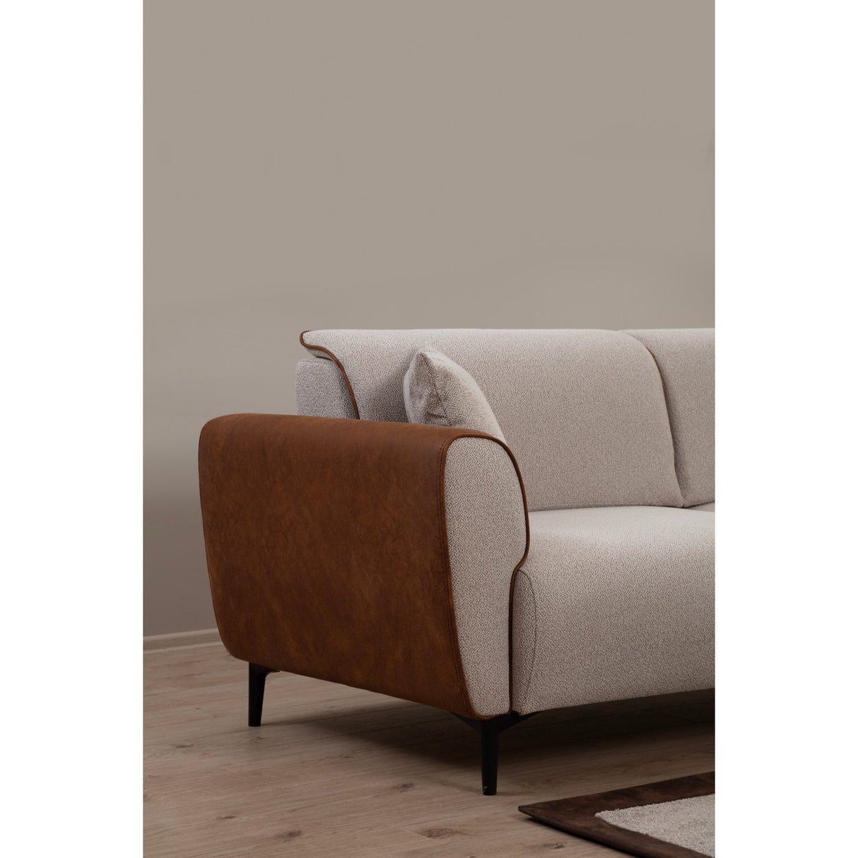 Minsk (215 x 85 cm) 3-sits bäddsoffa Beige kanel