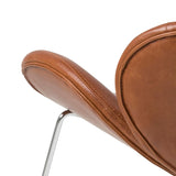 La Condamine Loungefåtölj PU vintage Konjak/Krom