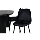 Bianca, Polar Oval matgrupp Svart, Svart, 200 x 90