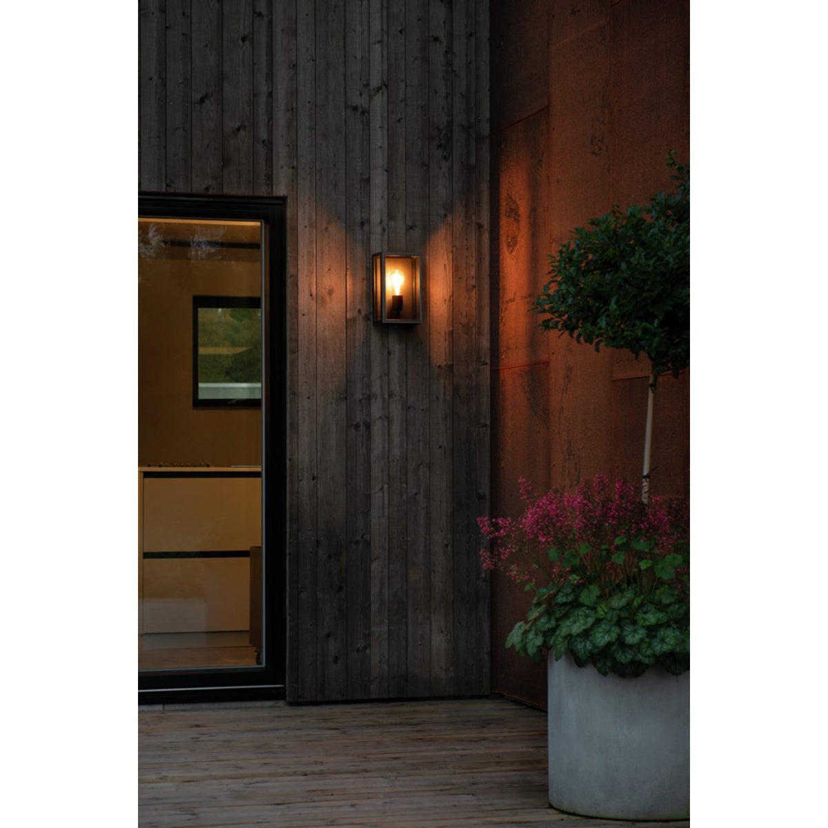 Carpi E27 Vägglampa Ute Svart/Klar, Medium (18 cm)