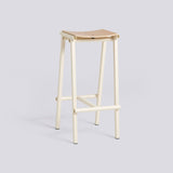Taburete 8 75 cm Barpall ekfaner med vattenbaserad lack, Eggshell – pulverlackerat stål