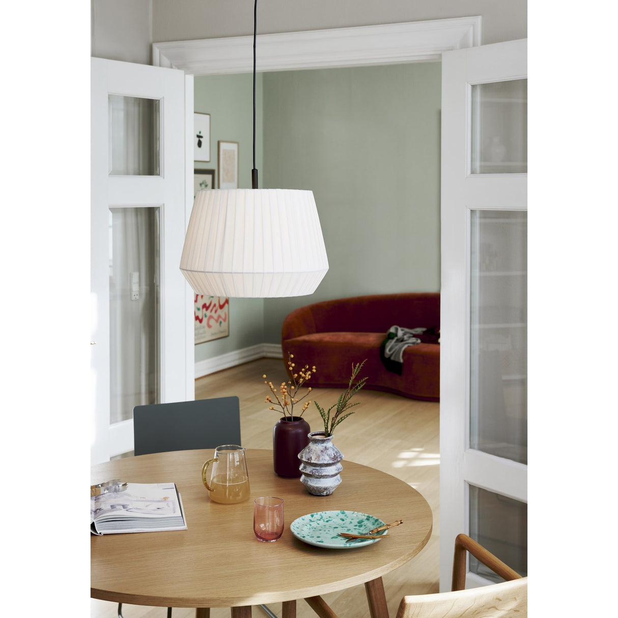 Dicte Taklampa 40 cm, Vit