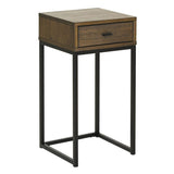 Regal Sängbord Brunlackad Ek, 60 cm