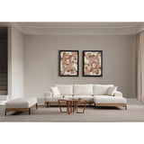 Kigali Oak (280-170 x 98 x 78 cm) Hörnsoffa Vit, Höger