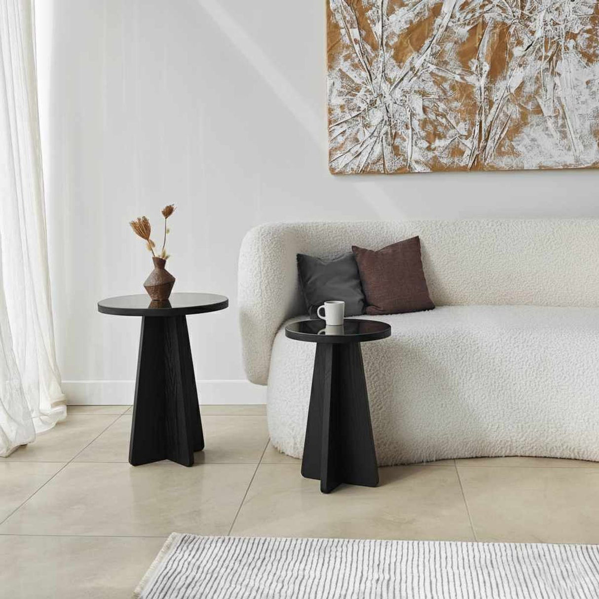 Yasmine Sidobordsset Svart / Brons