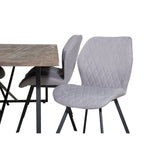 Padang, Gemma Rektangulär matgrupp Svart,Grå, Svart,Natur, 250 x 100