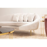 Oslo (255 x 120 x 85 cm) 3-sitssoffa Beige, Höger