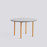 Two-Colour Ø120 × H74 cm Matbord Light grey, Ochre – pulverlackerat stål