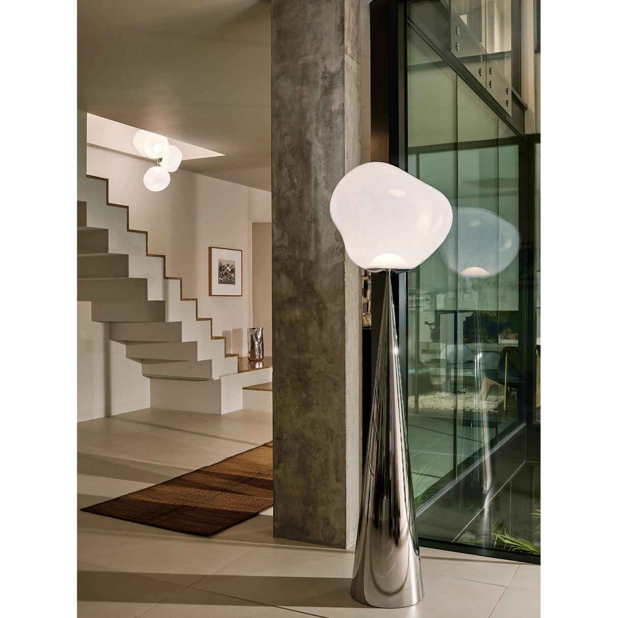 Melt Golvlampa Opalescent/Silver