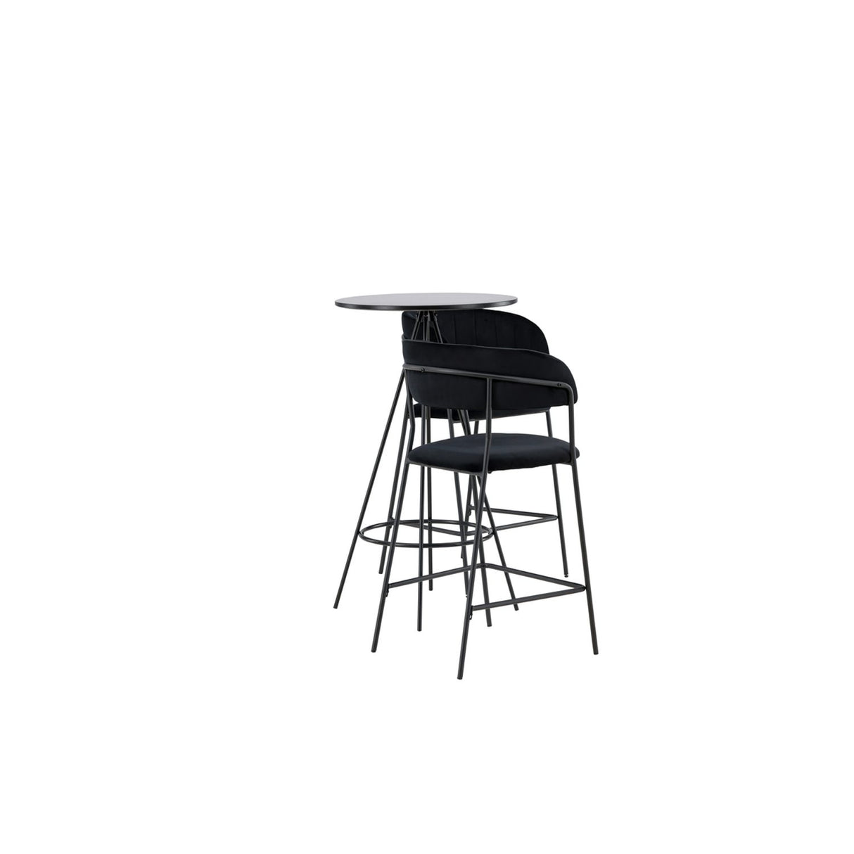 Bistro, Lui Rund matgrupp Svart, Svart, ⌀60