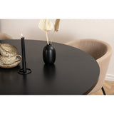 Copenhagen, Berit Rund matgrupp Beige, Svart, Svart, ⌀140