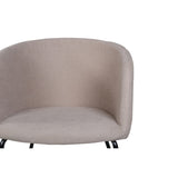 Berit Matstol Beige,Svart, Polyesterlinne, 55 x 78 x 55
