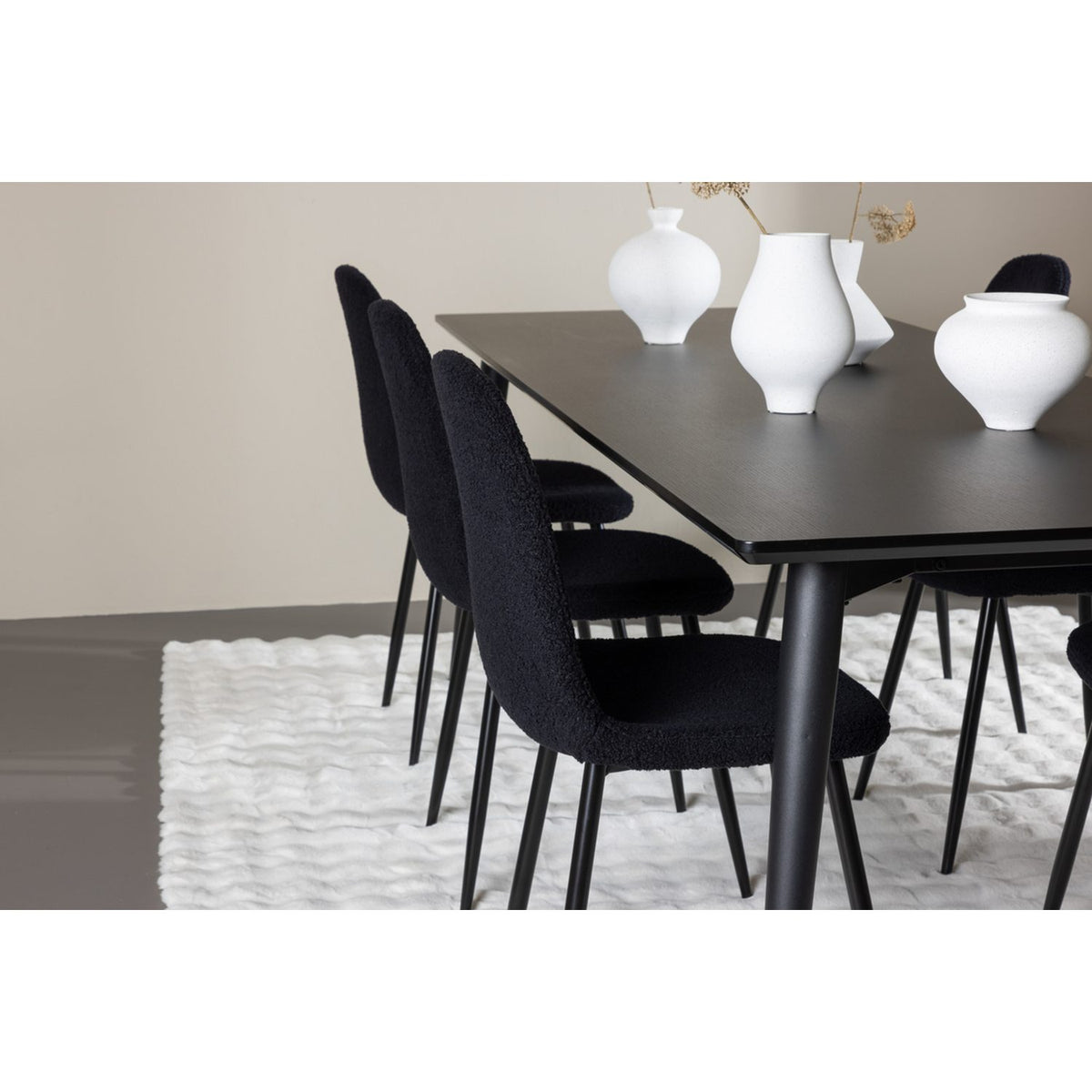 Ellis, Polar Rektangulär matgrupp Svart, Svart, 230 x 85