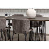 Stone, Modesto Oval matgrupp Svart,Brun, Svart, mocka, 220 x 100