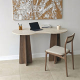 Infini (120 x 75 x 60 cm) Travertin valnöt Skrivbord