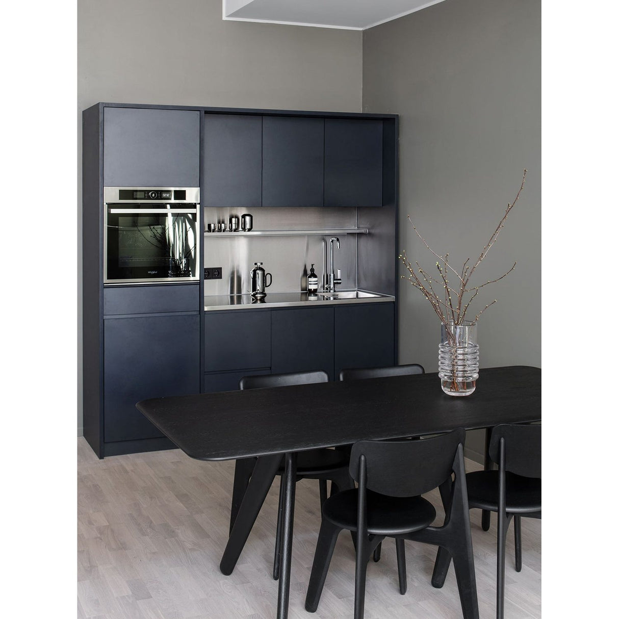 Slab Matstol Upholstered Black