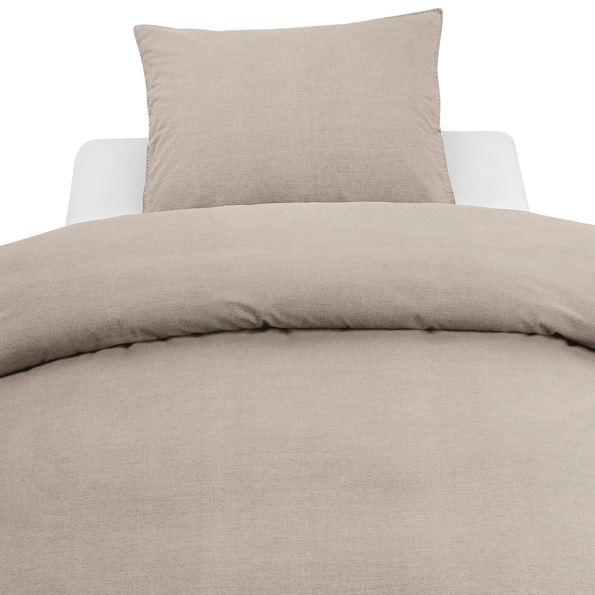 2-Dels Set Washed Påslakanset Enkelsäng Brun