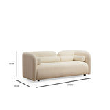 Victoria Bouclette (190 x 74 x 90 cm) Creme 2-sitssoffa