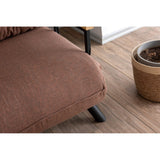 Hanoi Enkel lampa (26 x 120 x 60 cm) Brun 1-sits bäddsoffa