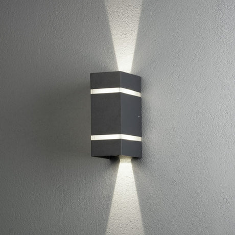 Cremona HP-LED 2x3W Mörkgrå Vägglampa Ute