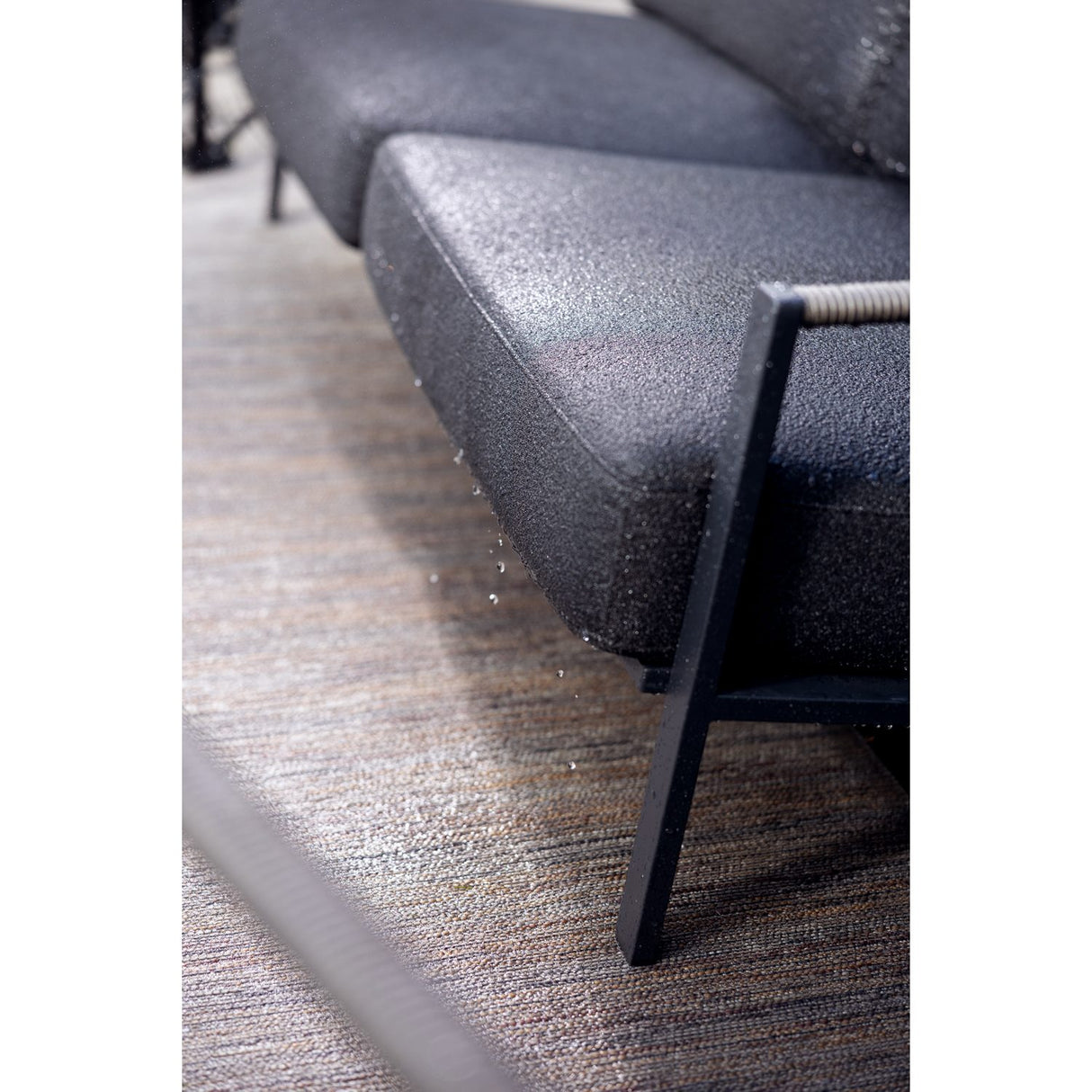 Lyra 2,5-sits Soffa 193x99 cm Svart/Teddy Black