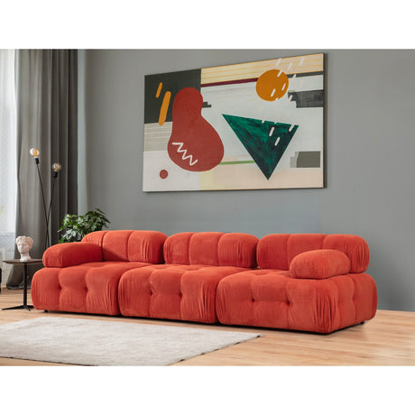 Riga 3-sits (300 x 100 x 80 cm) 3-sitssoffa Röd