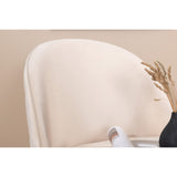 Sammet Matstol Beige,Svart, Polyesterlinne, 54 x 77 x 50