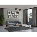 Astana 3-sits (222 x 90 x 80 cm) 3-sits bäddsoffa Ljusgrå