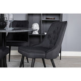 Estelle, Velvet Deluxe Rund matgrupp Svart, Svart,Mörkgrå, ⌀106