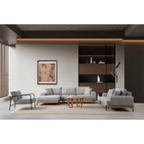 Addis Abeba Oak (170-280 x 98 x 78 cm) Hörnsoffa Grå, Vänster