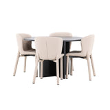 Strada, Astoria Oval matgrupp Beige, Svart, ⌀120
