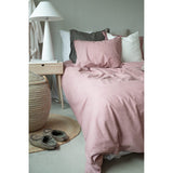2-Dels Set Washed Påslakanset Enkelsäng Ny Rosa