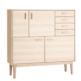 Högskåp Nr.700 133x132 cm Vitoljad Ek