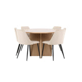 Strada, Night Oval matgrupp Beige,Svart, Vitpigmenterad, ⌀120
