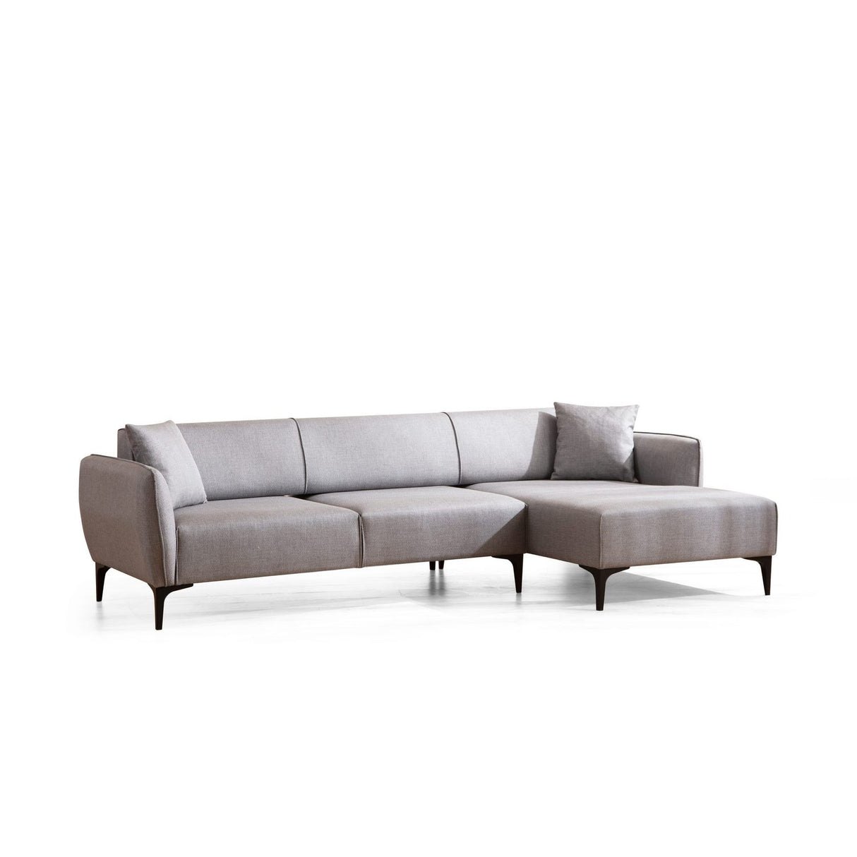 Gaborone (270-140 x 95 x 67 cm) Hörnsoffa Grå, Höger
