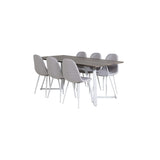 Marina, Polar Rektangulär matgrupp Grå,Vit, Grå,Vit, 180 x 90