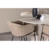 Olivia, Evelina Rund matgrupp Beige,Svart, Beige, ⌀110