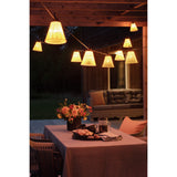 Startset E27 10 amber LED dekoration Dimmer Ljusslinga Ute Gul