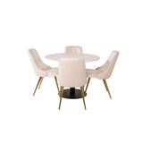 Razzia, Velvet Deluxe Rund matgrupp Beige,Guld, Svart,Vitt, ⌀106