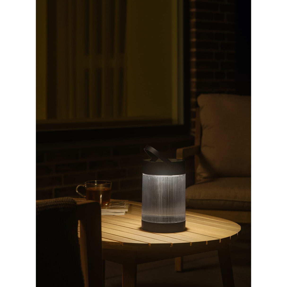 Coupar Solcell Uppladdningsbar Lampa Svart