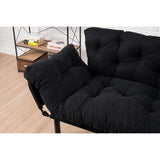 Helsingfors (155 x 85 x 70 cm) 2-sits bäddsoffa Svart