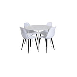 Plaza, Polar Rund matgrupp Svart,Vitt, Vit, ⌀100