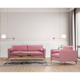 Rom (215 x 90 x 70 cm) 3-sitssoffa Dammig rosa