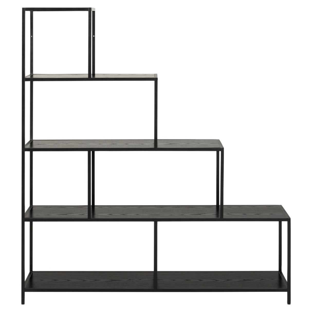 Seaford Bokhylla 150x135x35 cm Svart aska